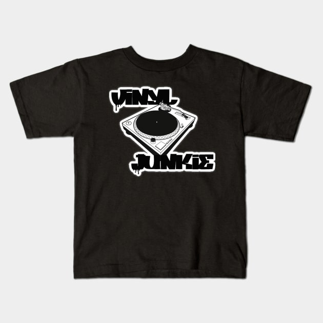 Vinyl Junkie. Kids T-Shirt by NineBlack